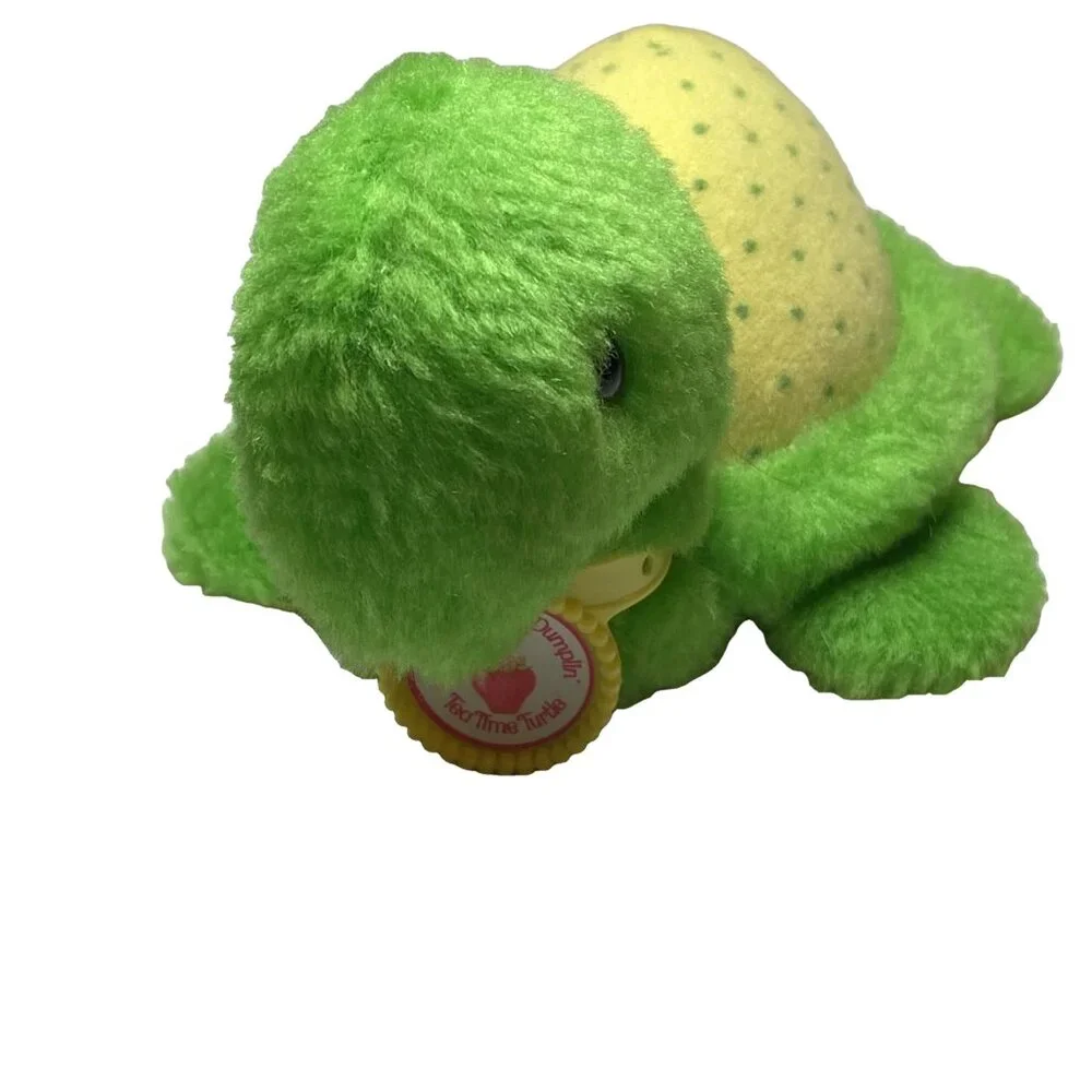 KENNER Green/Yellow Tea Time Turtle‎ Plush Strawberry Shortcake 1981 ~7in